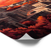 Yerevan Armenië Reizen Kunst Vintage Poster (Hoek)