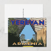 Yerevan, bezoek Armenië Briefkaart (Voorkant / Achterkant)