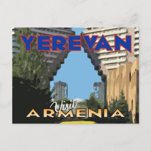 Yerevan, bezoek Armenië Briefkaart (Voorkant)