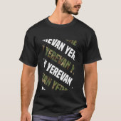 Yerevan Camo Pattern Green Camouflage T-shirt (Voorkant)