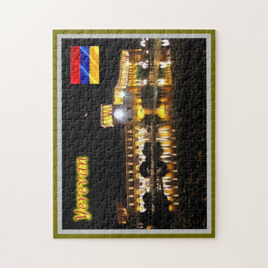 Yerevan - Republic Square - at night - Legpuzzel (Verticaal)