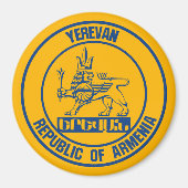 Yerevan Round Emblem Magneet (Voorkant)