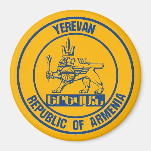 Yerevan Round Emblem Magneet (Voorkant)