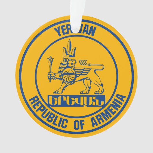 Yerevan Round Emblem Ornament (voorkant)