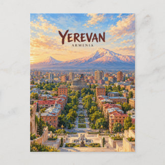 Yerevan Schilderachtige Reis Kunst Briefkaart