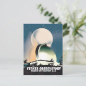 Yerkes Observatorium Williams Bay, Wisconsin, VS, Briefkaart (Staand voorkant)
