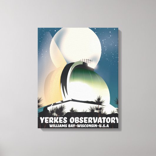 Yerkes Observatorium Williams Bay, Wisconsin, VS, Canvas Afdruk (Voorkant)