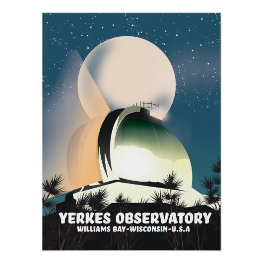 Yerkes Observatorium Williams Bay, Wisconsin, VS, Perfect Poster (Voorkant)