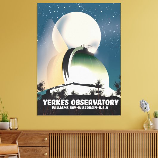 Yerkes Observatory Williams Bay, Wisconsin, VS Canvas Afdruk (Insitu (Woonkamer))