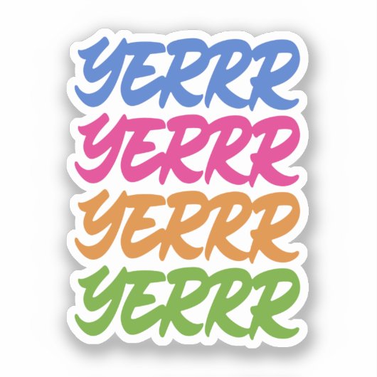 YERRR STICKER (Voorkant)