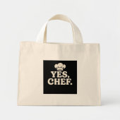 YES CHEF Kitchen Quote Tote Bag (Voorkant)