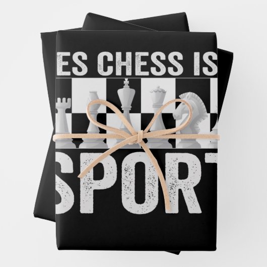 Yes Chess is a Sport Funny Chess Lovers Gift Inpakpapier Vel (In situ)