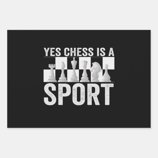 Yes Chess is a Sport Funny Chess Lovers Gift Inpakpapier Vel (Voorkant)