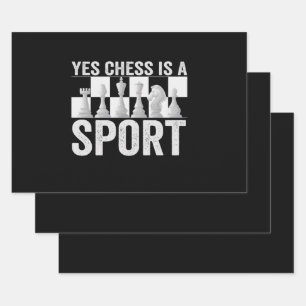 Yes Chess is a Sport Funny Chess Lovers Gift Inpakpapier Vel