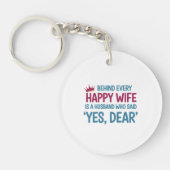 Yes, Dear' — The Key to Happiness Sleutelhanger (Voorkant)