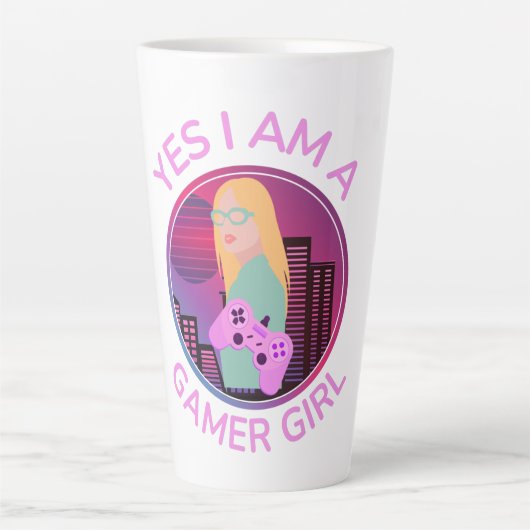 YES I AM A GAMER GIRL LATTE MOK (Voorkant)