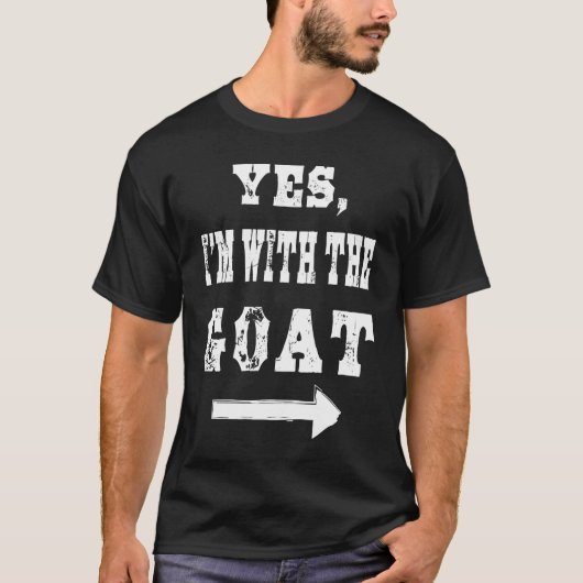 Yes I am with the goat Halloween costume T-shirt (Voorkant)
