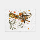Yes I Can Drive A Stick Fall Halloween Soky Witch  Fleece Deken (Voorkant (Horizontaal))