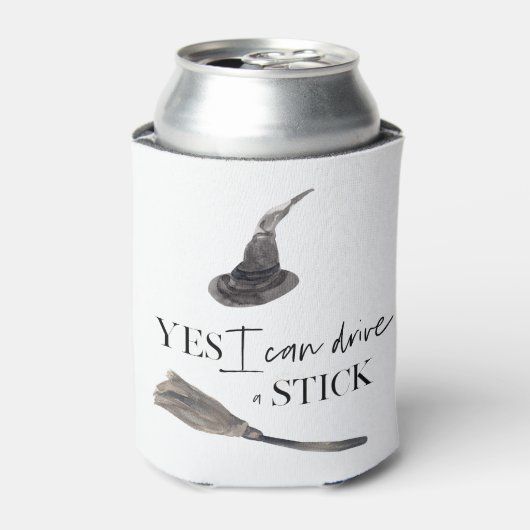 Yes I Can Drive A Stick Fun | Happy Halloween Blikjeskoeler (Blikje Voorkant)