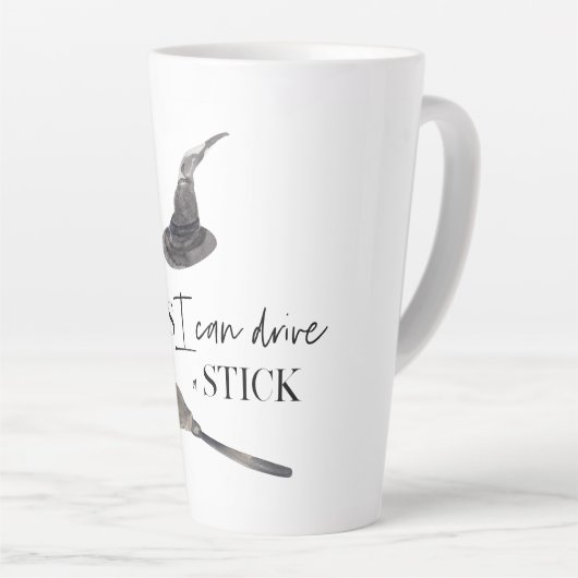 Yes I Can Drive A Stick Fun | Happy Halloween Latte Mok (Rechterhoek)