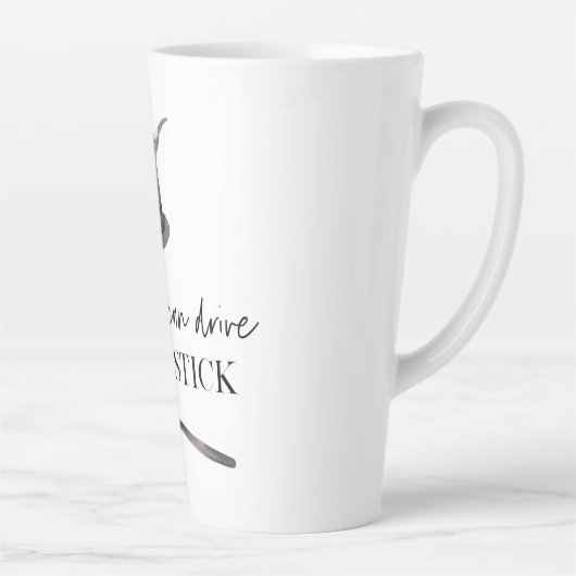 Yes I Can Drive A Stick Fun | Happy Halloween Latte Mok (Rechts)