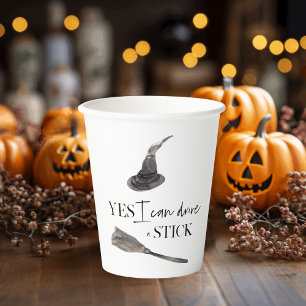 Yes I Can Drive A Stick Fun   Happy Halloween Papieren Bekers