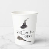 Yes I Can Drive A Stick Fun | Happy Halloween Papieren Bekers (Achterkant)