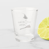 Yes I Can Drive A Stick Fun | Happy Halloween Shot Glas (Achterkant)