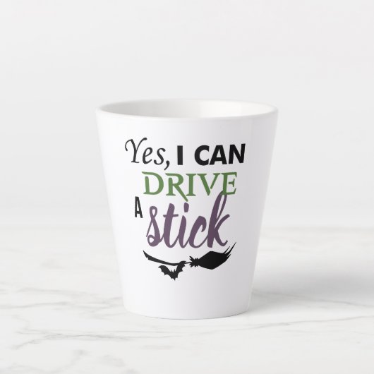 Yes I Can Drive A Stick Latte Mok (Voorkant)