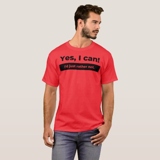 Yes I can T-shirt (Voorkant volledig)