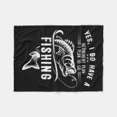 Yes I Do Have A Retirement Plan Fishing Funny Fish Fleece Deken (Voorkant (Horizontaal))