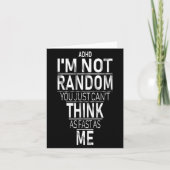 Yes I Have Adhd I'm Not Random Funny Quotes_adhd A Kaart (Voorkant)