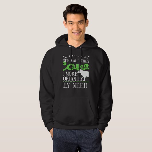 Yes I Really Do Need All These Cows Present Hoodie (Voorkant volledig)