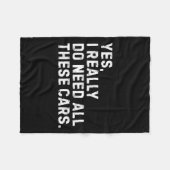 Yes I Really Do Need All These Funny Car Enthusias Fleece Deken (Voorkant (Horizontaal))
