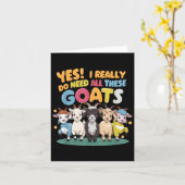 Yes I Really Do Need All These Goats Farm Animal L Kaart (Gele Bloem)