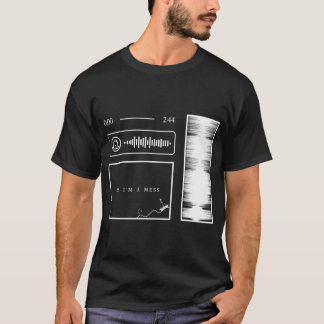 Yes I'm a Mess Audiografiek (met Spotify-code) T-shirt