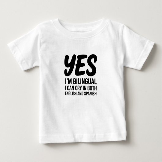 YES I'M BILINGUAL Infant Bodysuit Spanish/English (Voorkant)