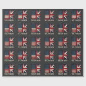 Yes I'm Both American British Flags Pride Cadeaupapier (Vlak)