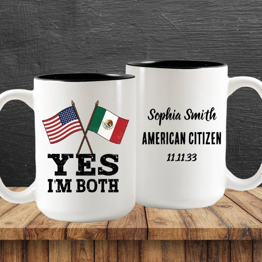 Yes I'm Both beroemd gemaakt door US Mexico Pride  Tweekleurige Koffiemok