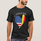 Yes, I'm Both Of Them Half American Half Belgian H T-shirt (Voorkant)