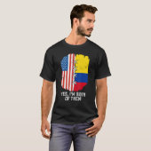 Yes, I'm Both Of Them Half American Half Colombian T-shirt (Voorkant volledig)