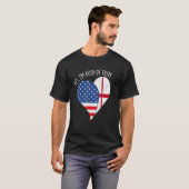 Yes, I'm Both Of Them Half American Half England H T-shirt (Voorkant volledig)