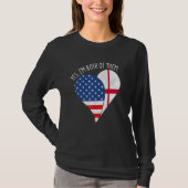 Yes, I'm Both Of Them Half American Half England H T-shirt (Voorkant)