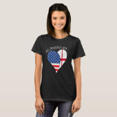 Yes, I'm Both Of Them Half American Half England H T-shirt (Voorkant volledig)