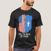 Yes, I'm Both Of Them Half American Half Somalis H T-shirt (Voorkant)