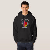 Yes I'm Both Of Them USA Germany Von Steuben Day Hoodie (Voorkant volledig)