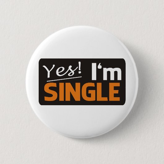 Yes i'm single ronde button 5,7 cm (Voorkant)