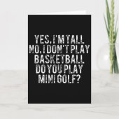 Yes I'm Tall No I Don't Play Sketll 2  Kaart (Voorkant)