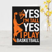 Yes Im Tall Yes I Play Sketll Fun Sketll Coach Kaart (Gele Bloem)