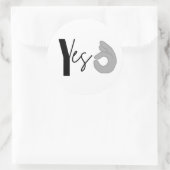 Yes Ronde Sticker (Tas)